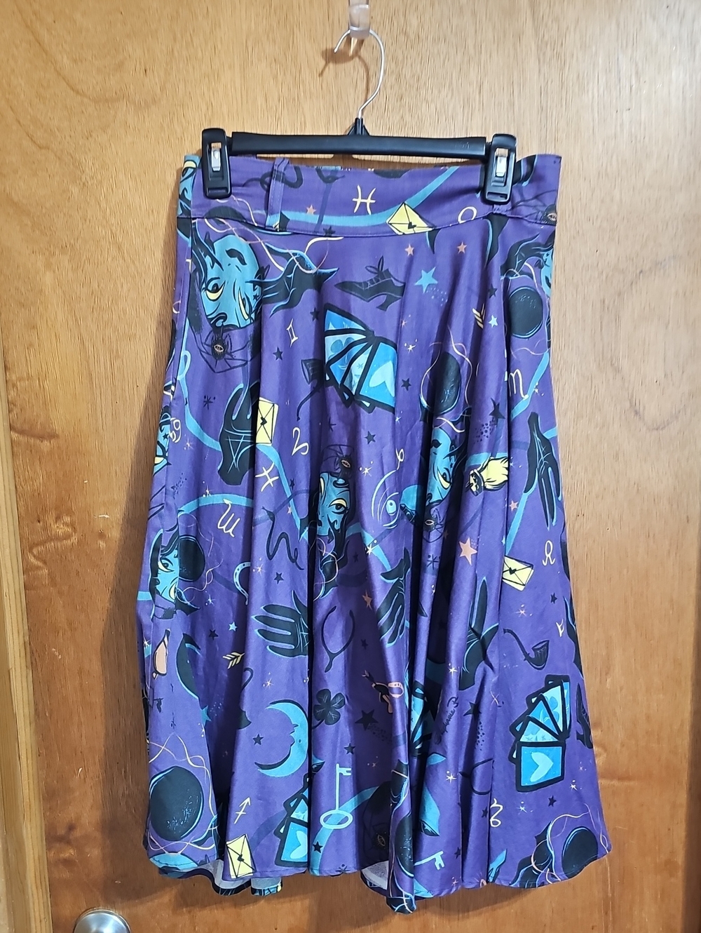 Pinup Couture Purple Astrology Print A-Line Skirt